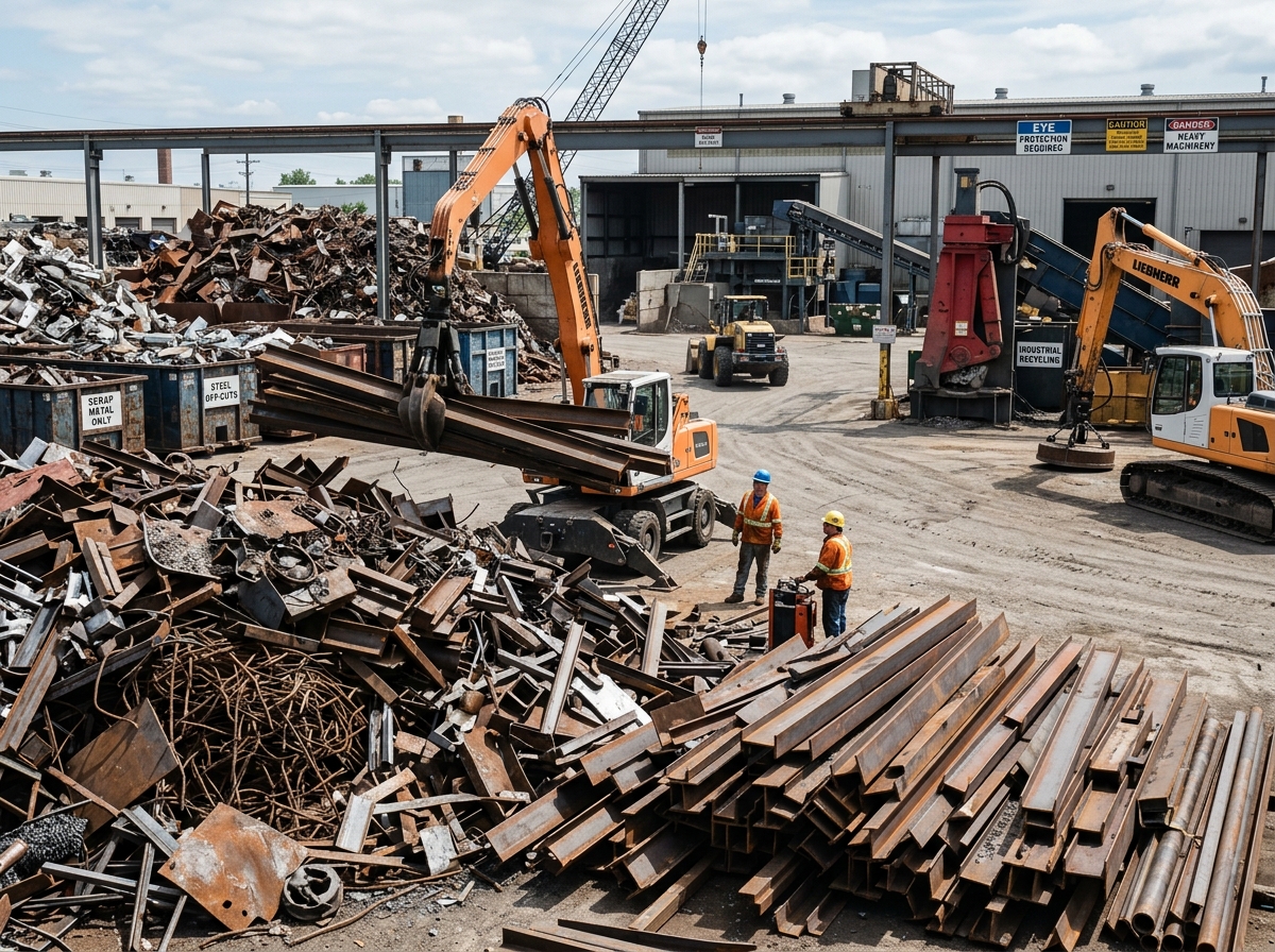 Heavy manufacturing industrial scrap and steel structures