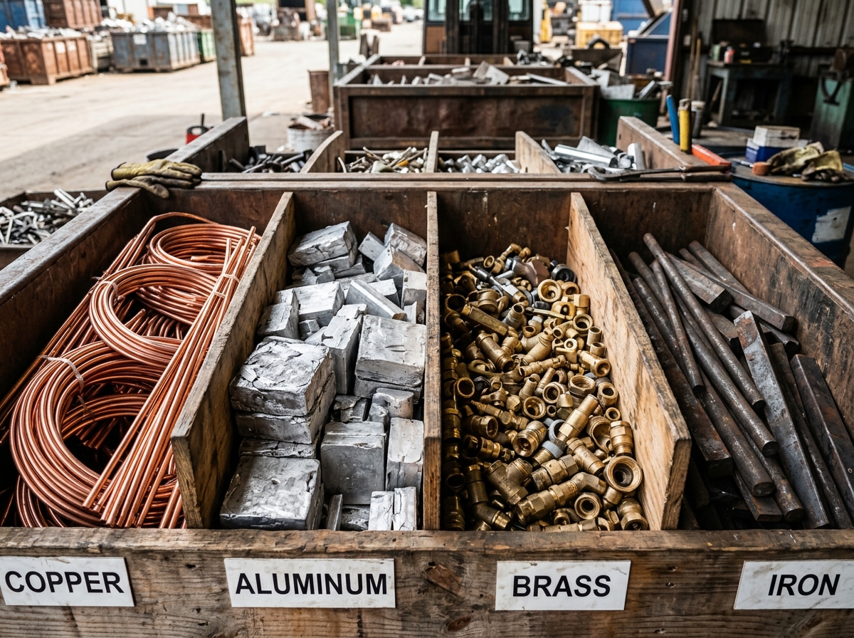 Metal scrap materials copper aluminum brass iron